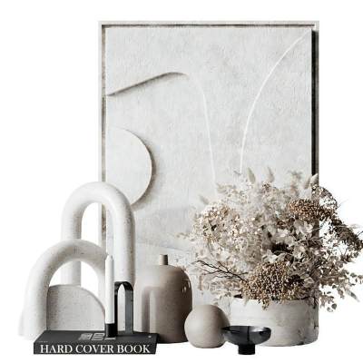 现代饰品摆件 装饰品 花瓶 立体画 雕塑